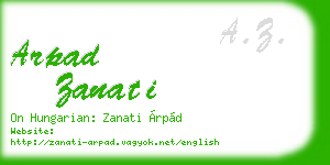 arpad zanati business card